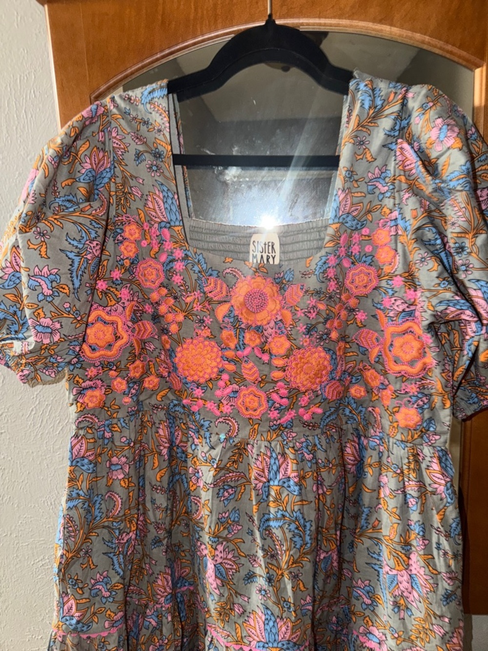 Sister Mary Floral Embroidered Midi Dress pockets  new w/0 tagsPerfect condition